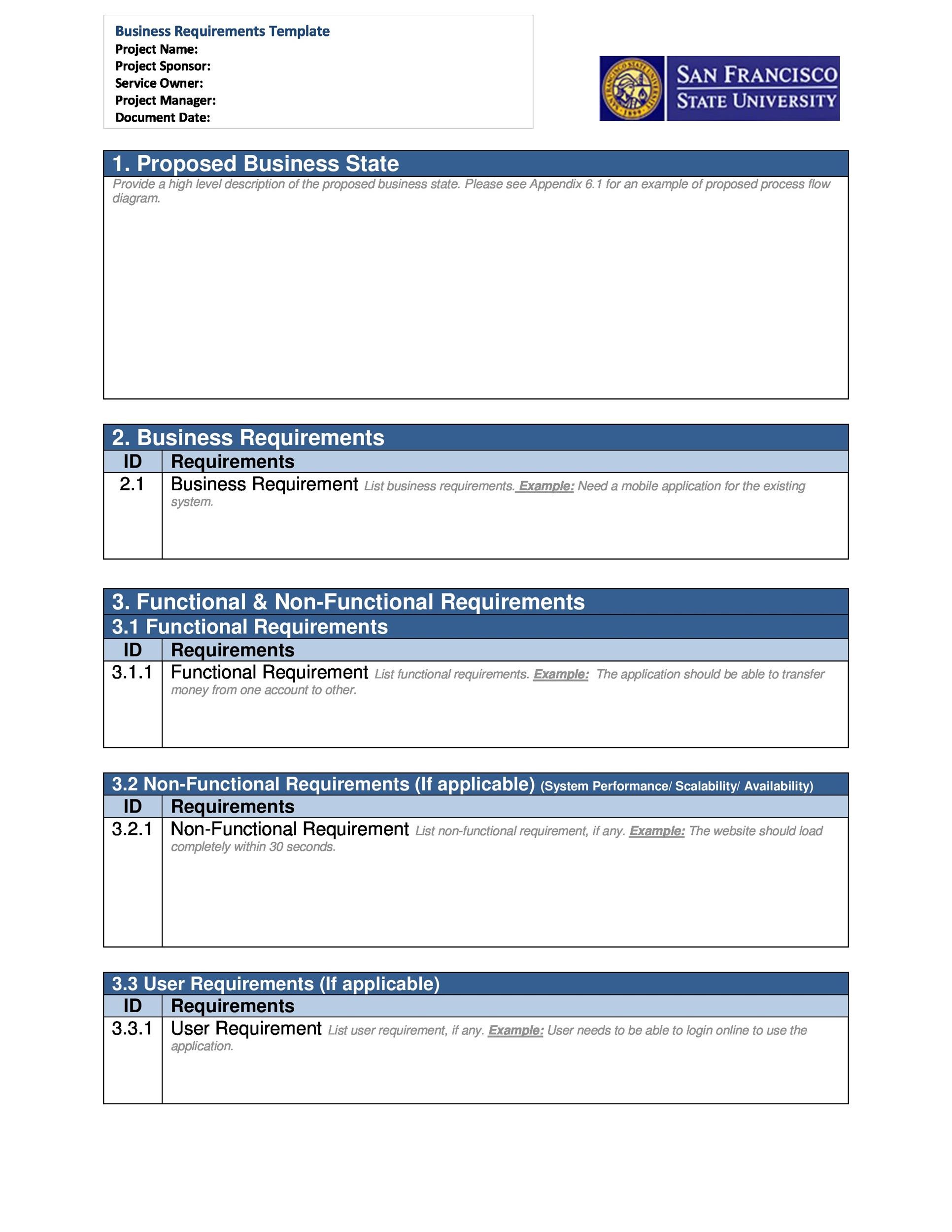 Detail Software Development Requirements Template Nomer 7