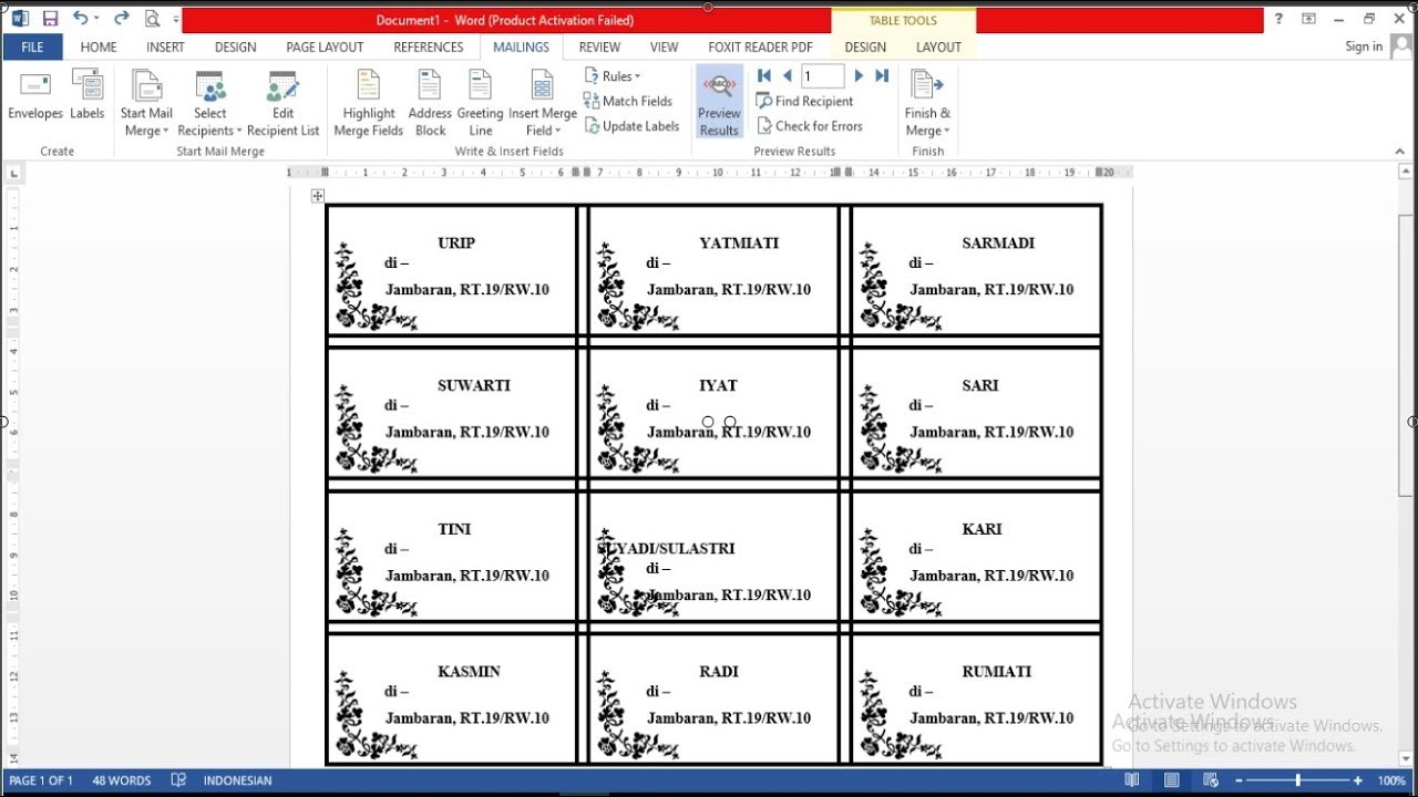 Software Membuat Label Undangan - KibrisPDR