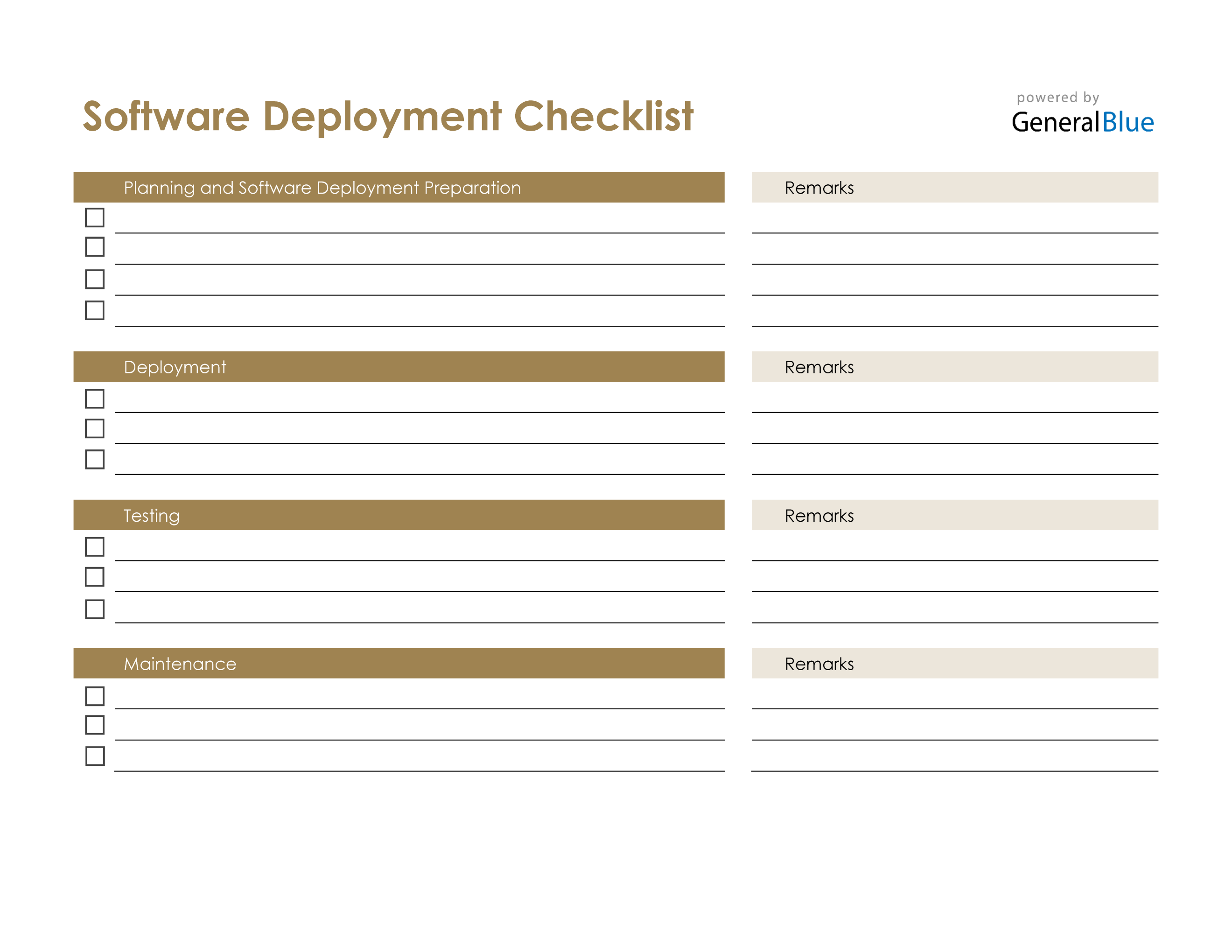 Detail Software Release Checklist Template Nomer 10
