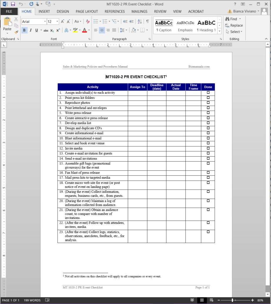 Detail Software Release Checklist Template Nomer 40