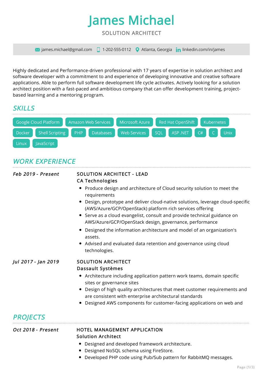 Detail Solution Architect Document Template Nomer 13