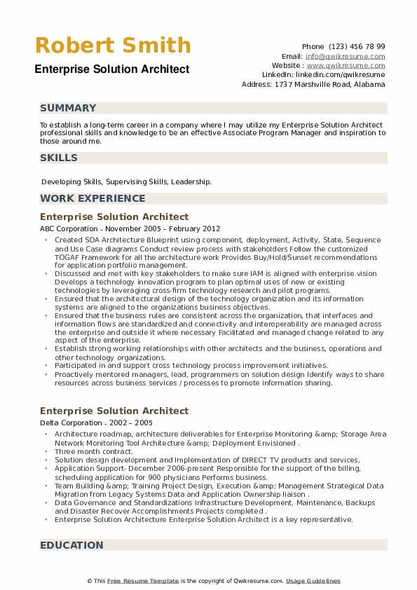 Detail Solution Architect Document Template Nomer 38
