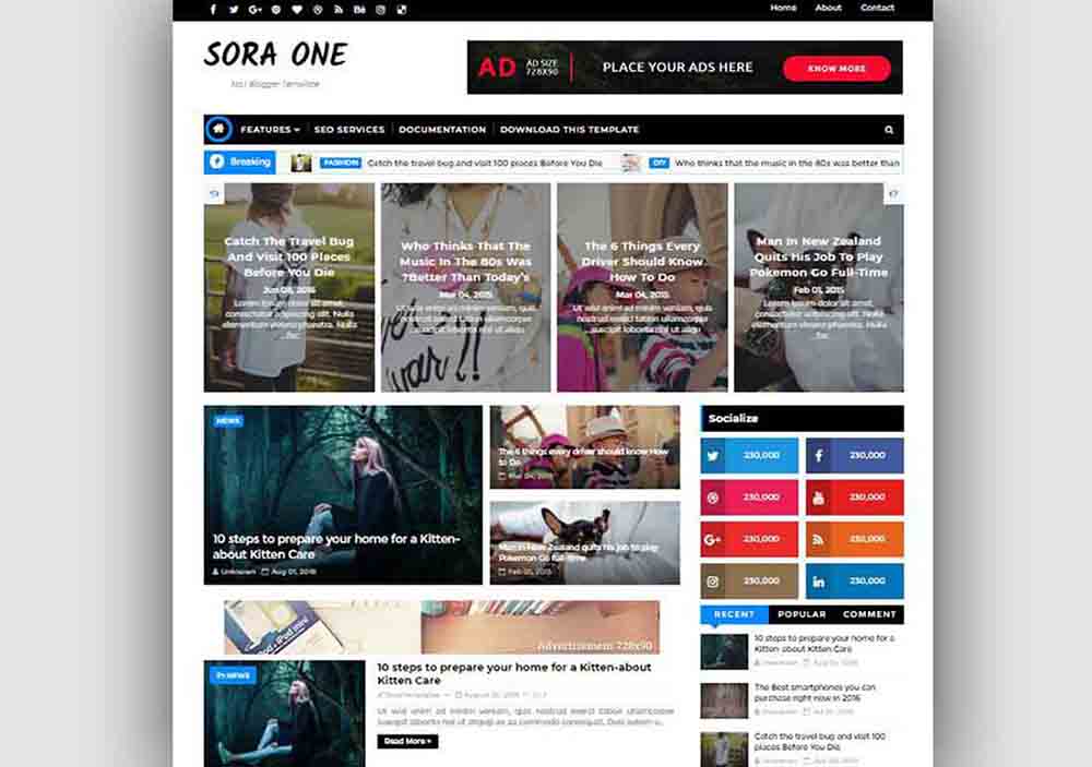 Detail Sora Mag Blogger Template Nomer 39