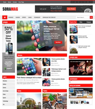 Detail Sora Mag Blogger Template Nomer 6