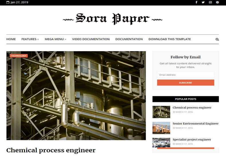Detail Sora Template Wordpress Nomer 27