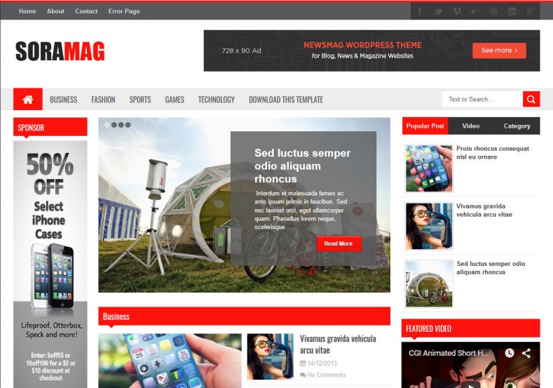 Detail Sora Template Wordpress Nomer 6