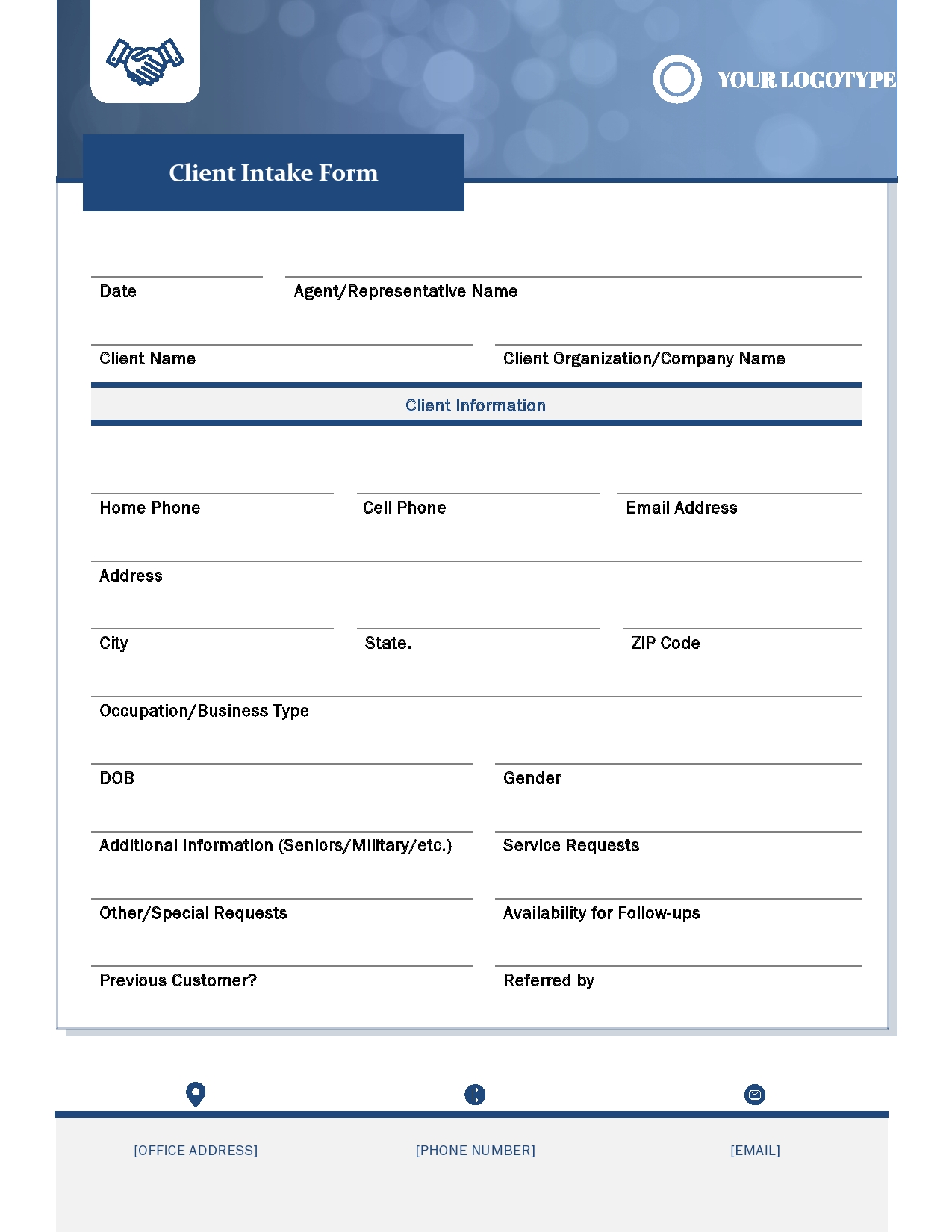 Detail Spa Client Intake Form Template Nomer 29