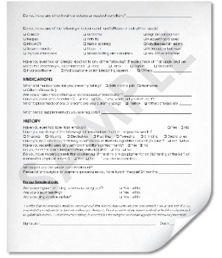 Detail Spa Client Intake Form Template Nomer 48