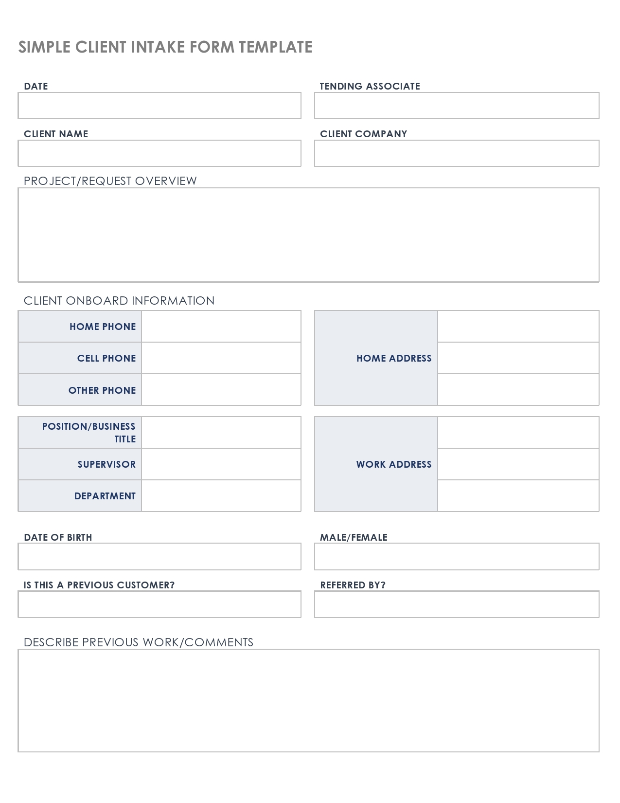 Detail Spa Client Intake Form Template Nomer 6