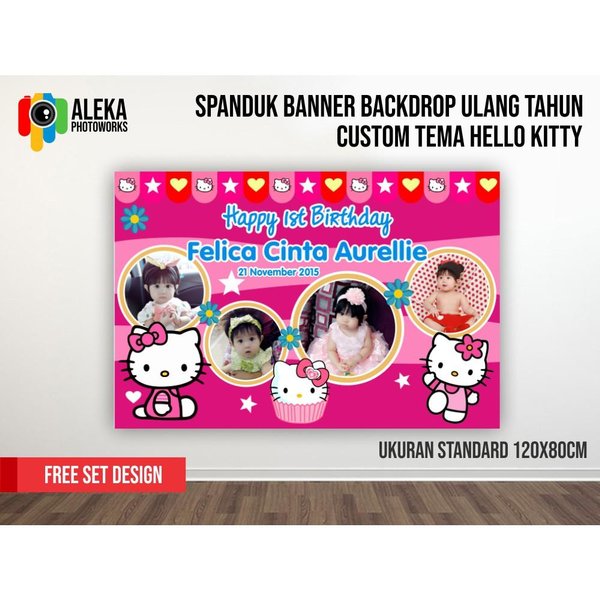 Detail Spanduk Ulang Tahun Hello Kitty Nomer 33