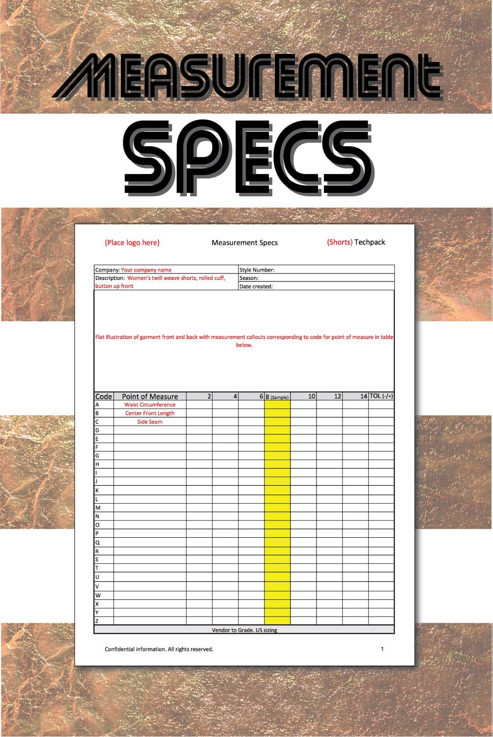 Detail Specification Sheet Template Nomer 13