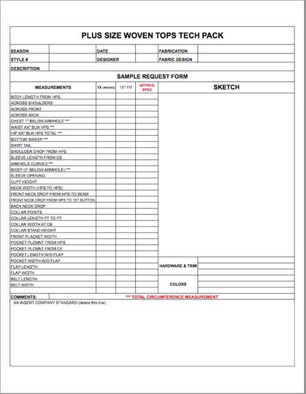 Detail Specification Sheet Template Nomer 23