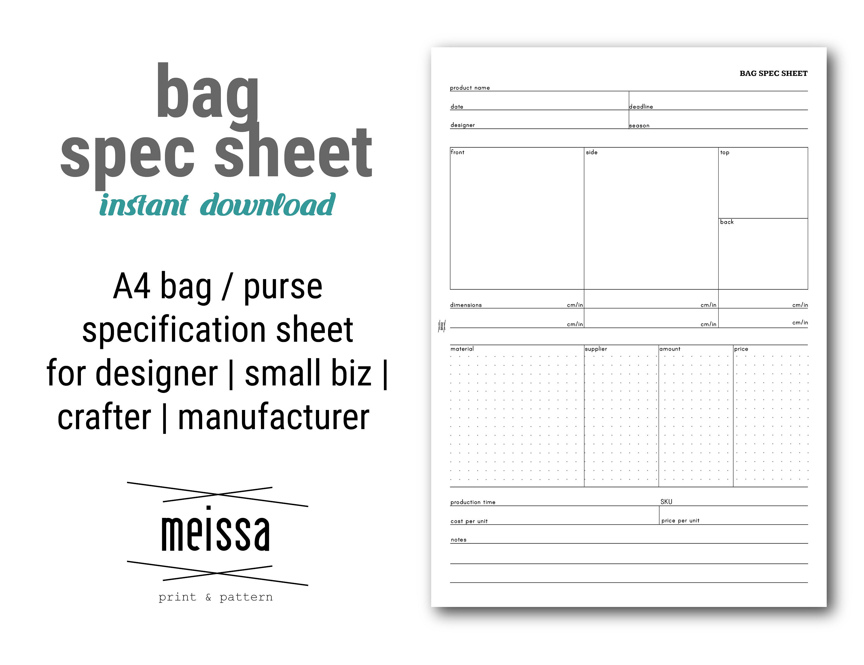 Detail Specification Sheet Template Nomer 36