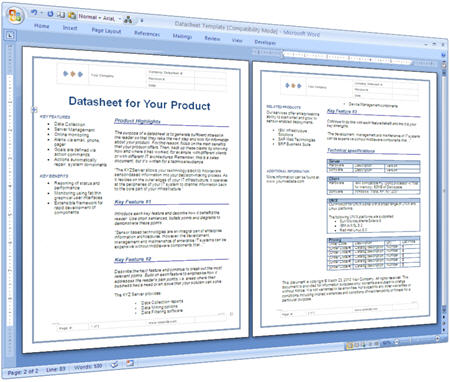 Detail Specification Sheet Template Nomer 41