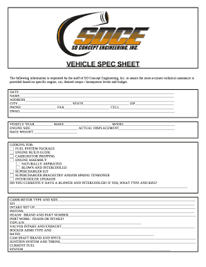 Detail Specification Sheet Template Nomer 44