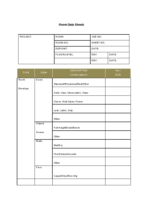 Detail Specification Sheet Template Nomer 47