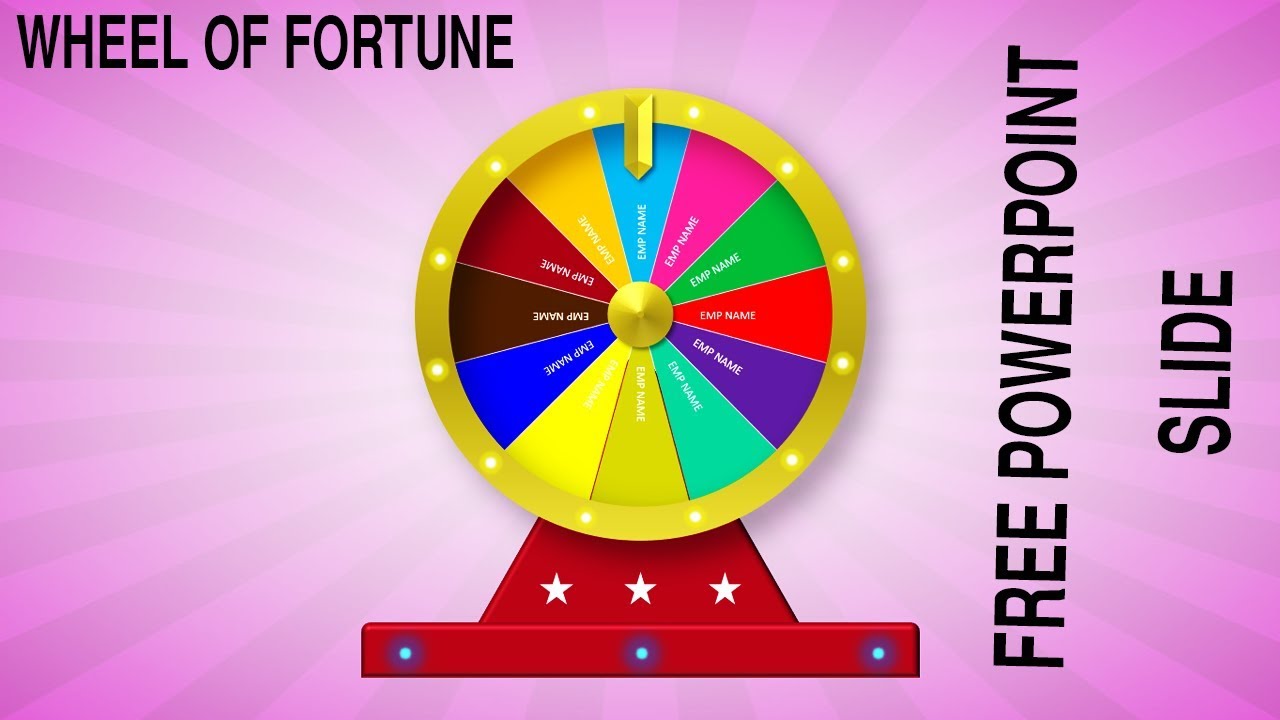 Detail Spinning Wheel Powerpoint Template Nomer 3