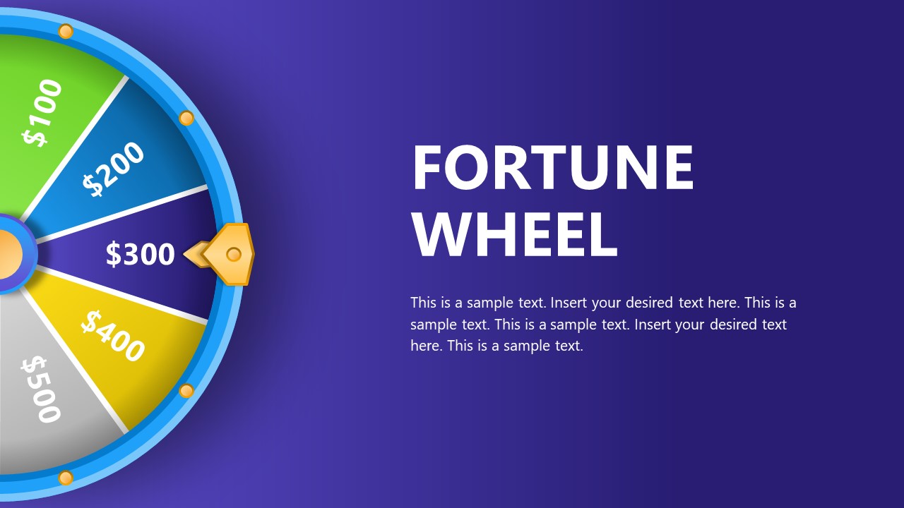 Detail Spinning Wheel Powerpoint Template Nomer 4