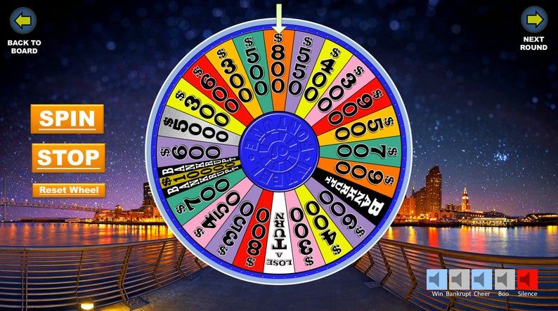 Detail Spinning Wheel Powerpoint Template Nomer 37