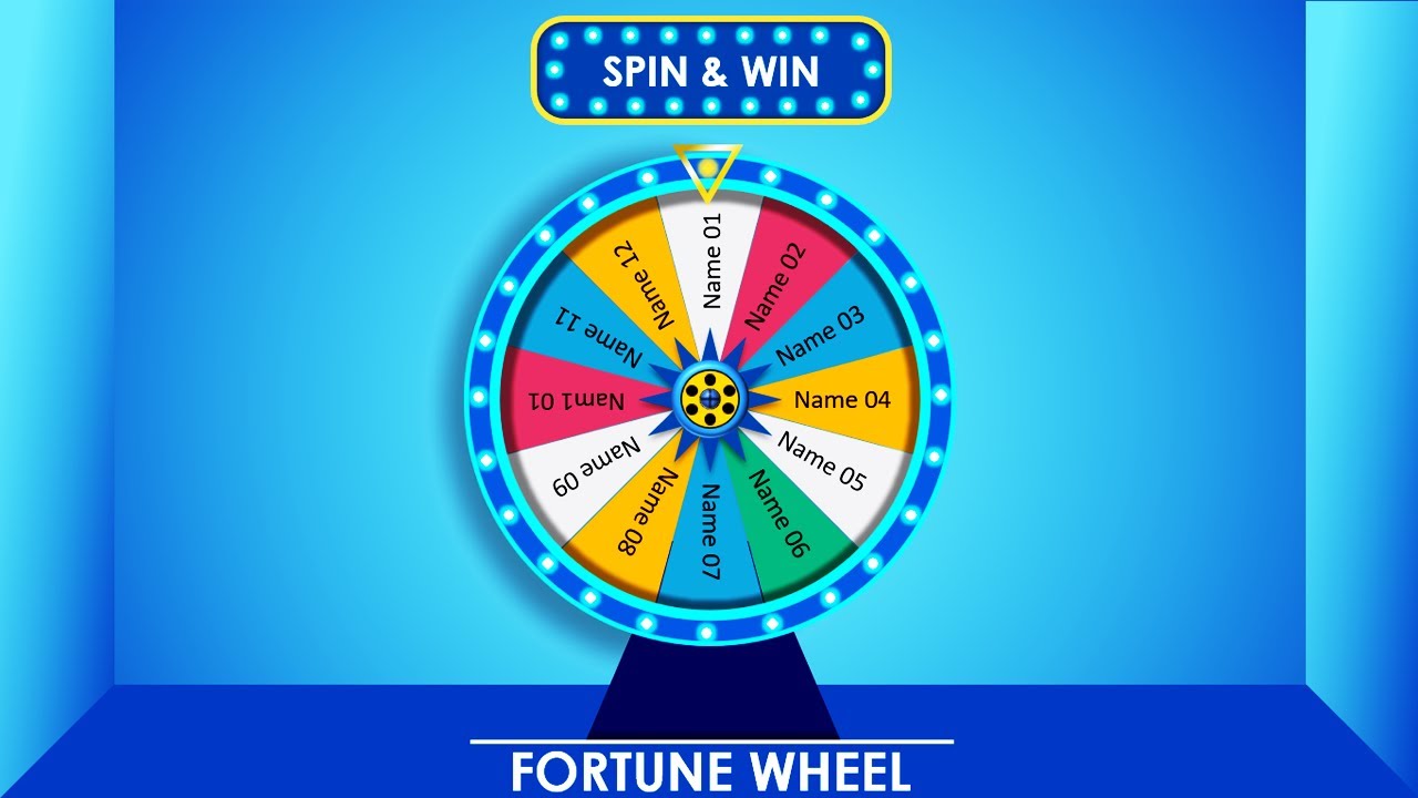 Detail Spinning Wheel Powerpoint Template Nomer 9