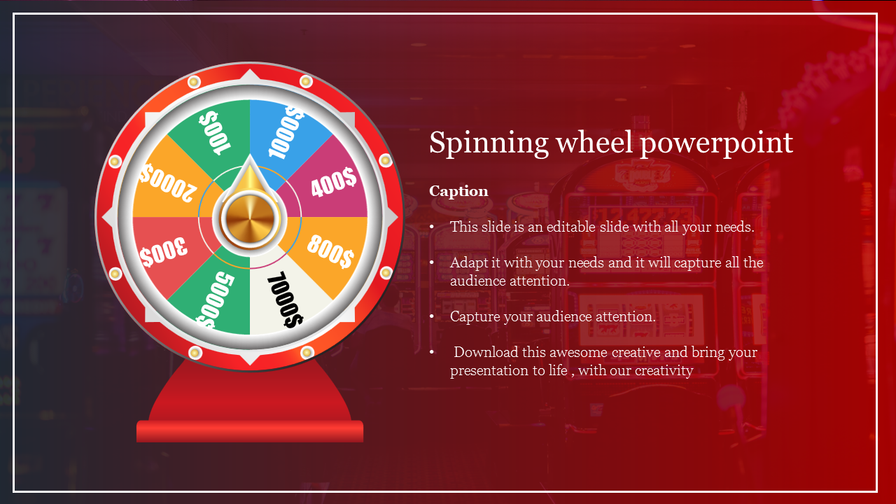 Detail Spinning Wheel Powerpoint Template Nomer 10