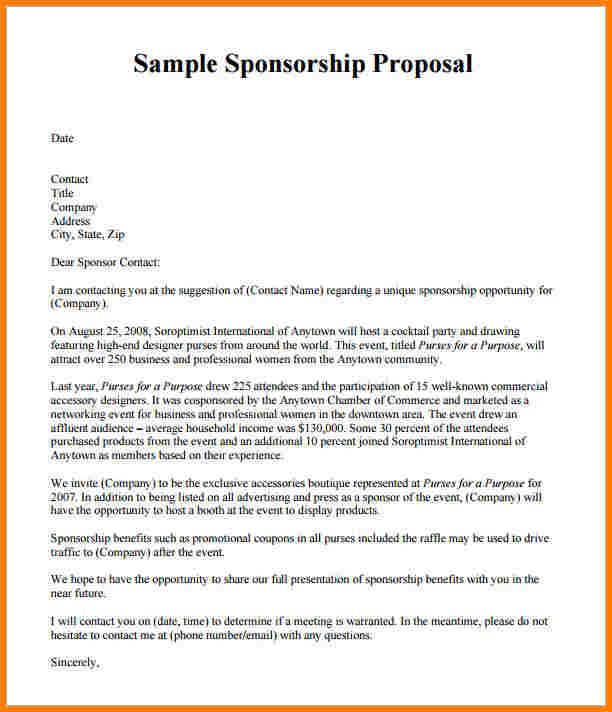 Detail Sponsorship Proposal Template Nomer 48
