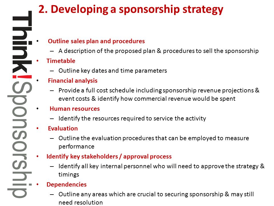 Detail Sponsorship Strategy Template Nomer 21