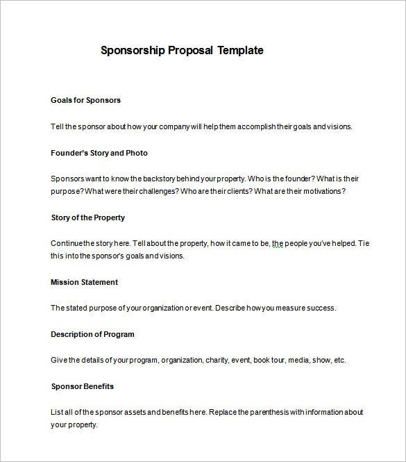 Detail Sponsorship Strategy Template Nomer 22