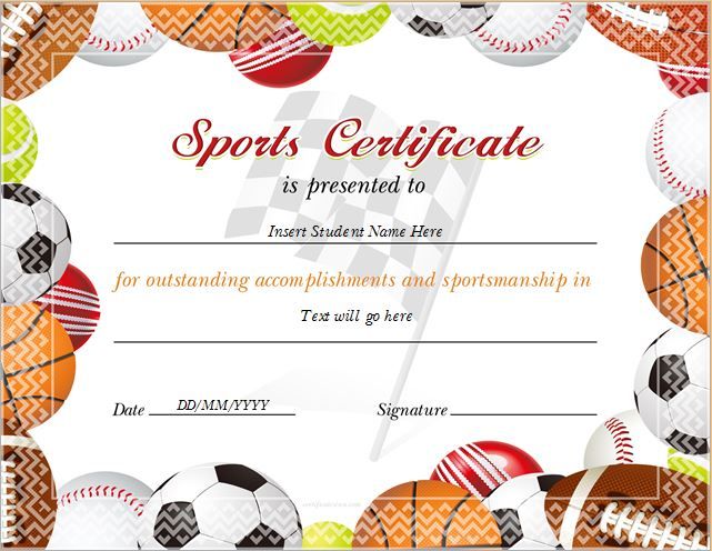 Detail Sports Award Certificate Template Word Nomer 24