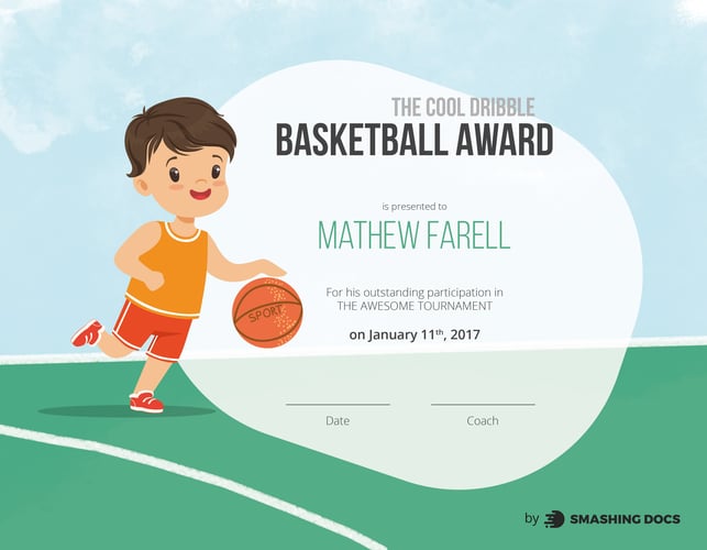 Detail Sports Award Certificate Template Word Nomer 36