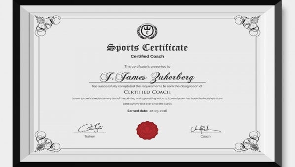 Detail Sports Award Certificate Template Word Nomer 7