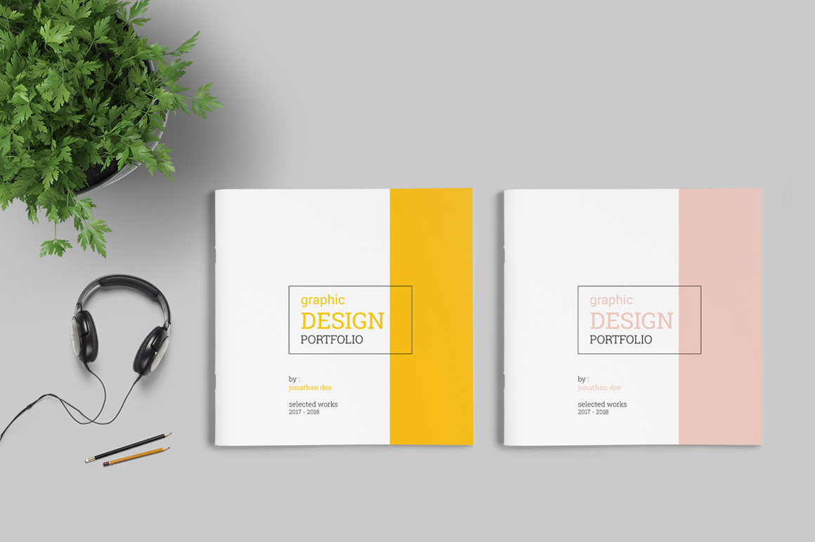 Detail Square Portfolio Template Nomer 12