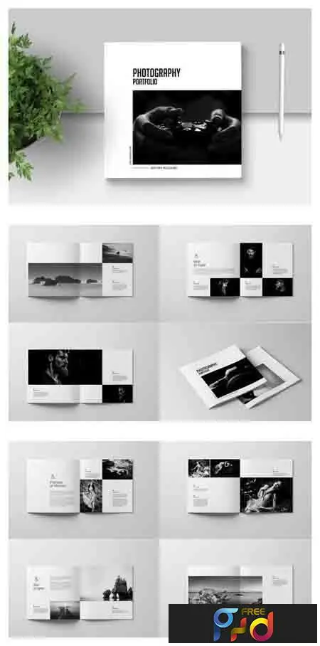 Detail Square Portfolio Template Nomer 13