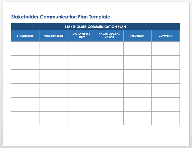 Detail Stakeholder Matrix Template Nomer 25