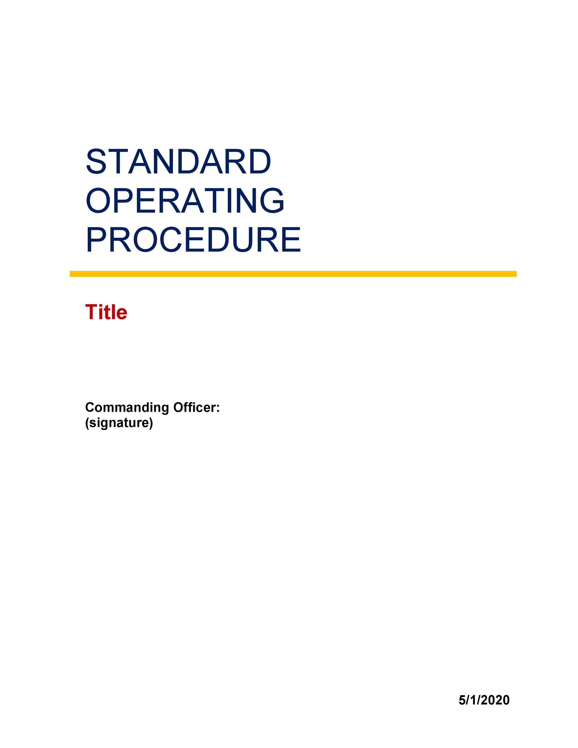 Detail Standard Operating Procedure Template Nomer 11