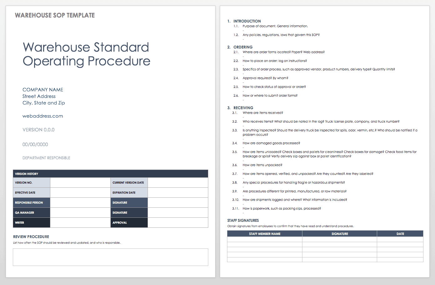 Detail Standard Operating Procedure Template Nomer 13