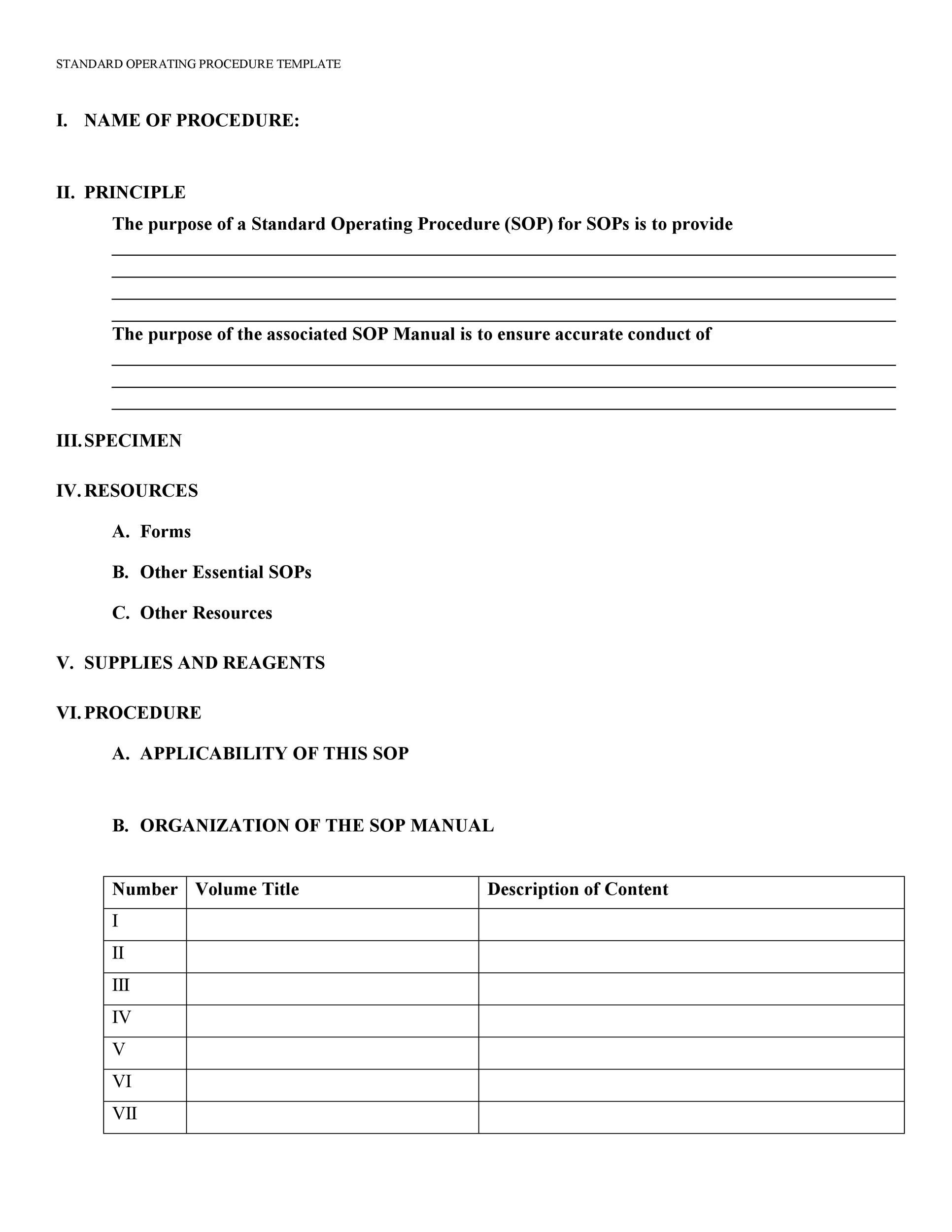 Detail Standard Operating Procedure Template Nomer 4