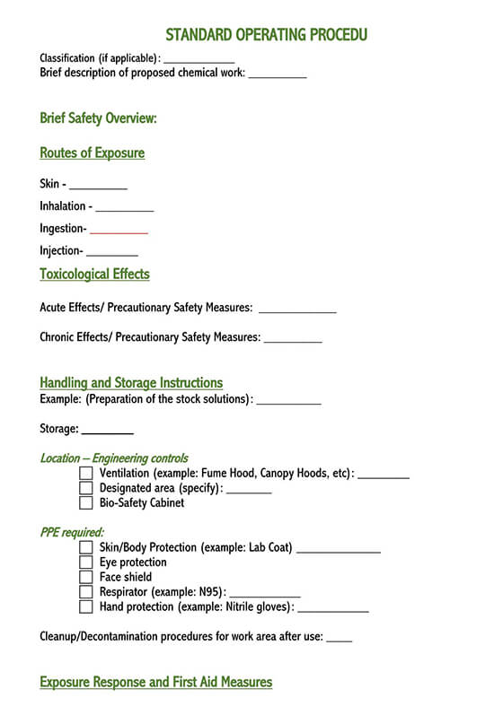 Detail Standard Operating Procedure Template Nomer 31