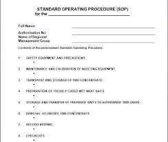 Detail Standard Operating Procedure Template Nomer 47