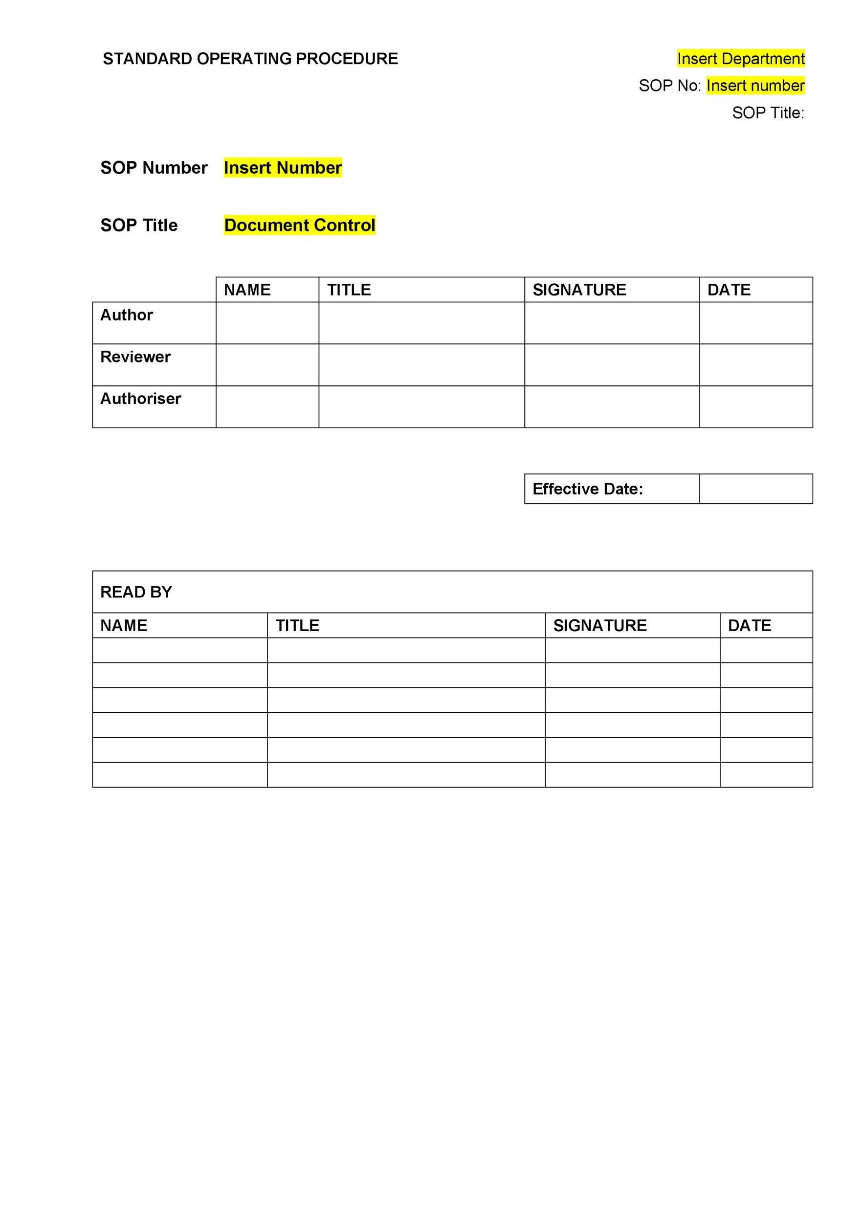 Detail Standard Operating Procedure Template Google Docs Nomer 15