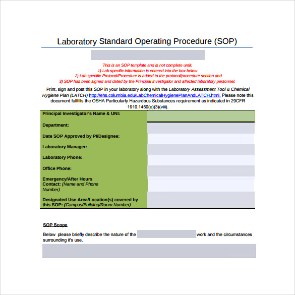 Detail Standard Operating Procedure Template Google Docs Nomer 18