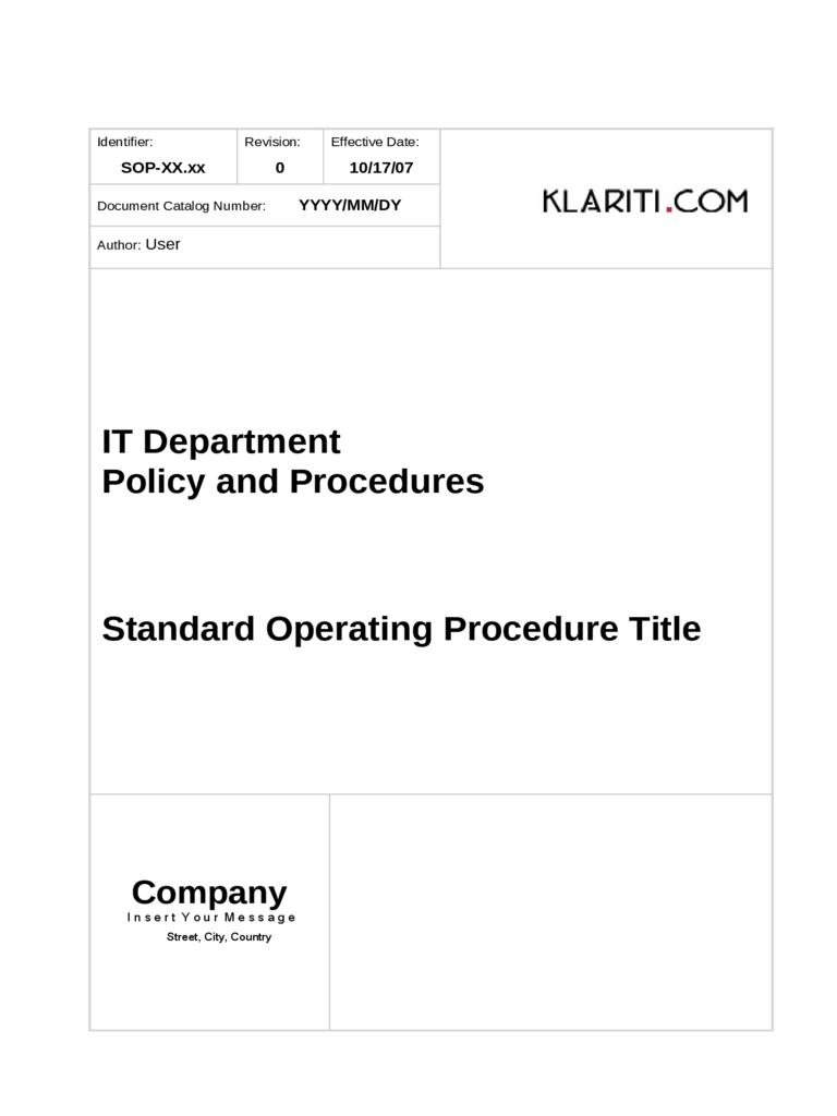 Detail Standard Operating Procedure Template Google Docs Nomer 22