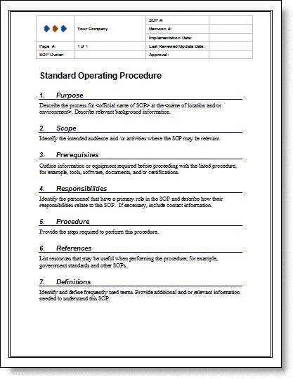 Detail Standard Operating Procedure Template Google Docs Nomer 27