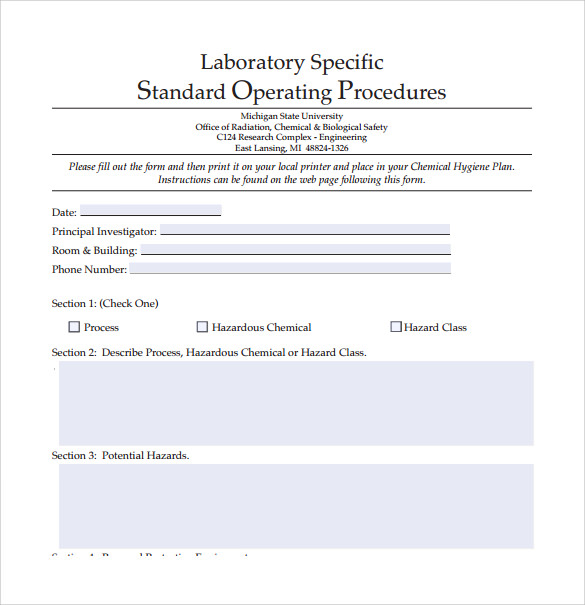 Detail Standard Operating Procedure Template Google Docs Nomer 6