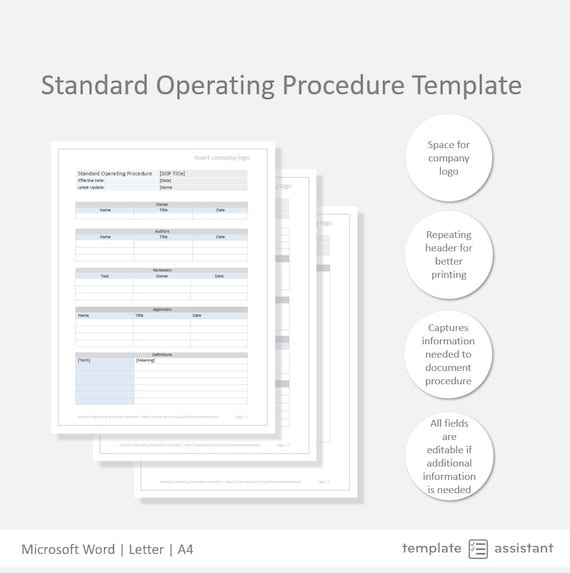 Detail Standard Operating Procedure Template Google Docs Nomer 50