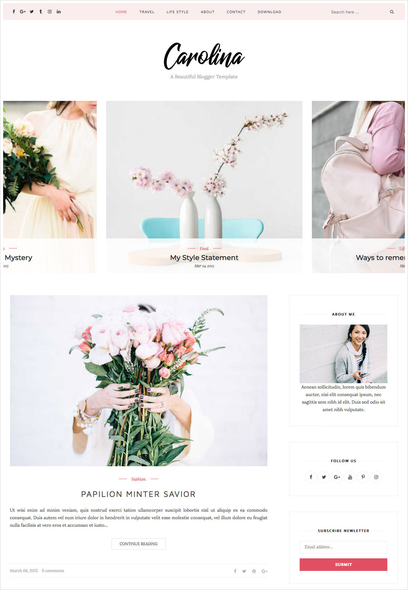 Detail Static Blogger Template Nomer 2