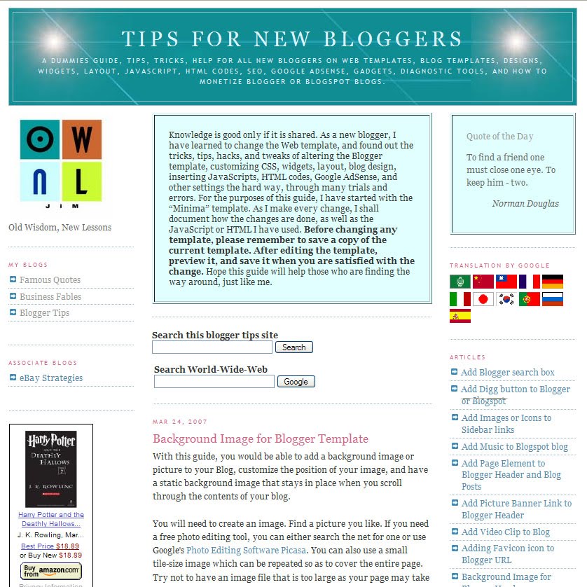 Detail Static Blogger Template Nomer 20