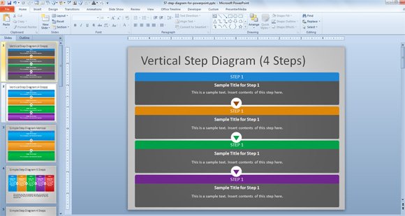 Detail Step By Step Template Ppt Nomer 36