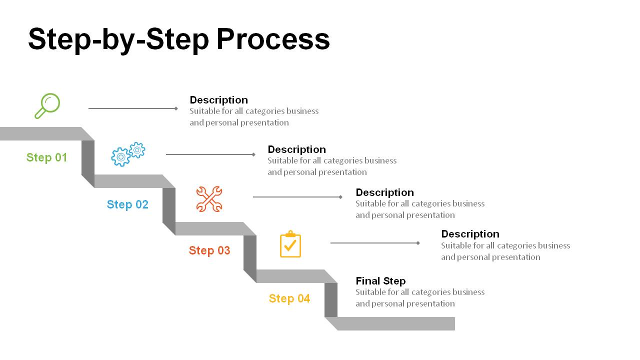 Detail Step By Step Template Ppt Nomer 38