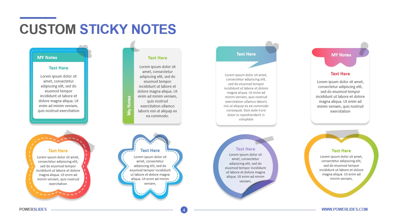 Detail Sticky Notes Template Powerpoint Nomer 47